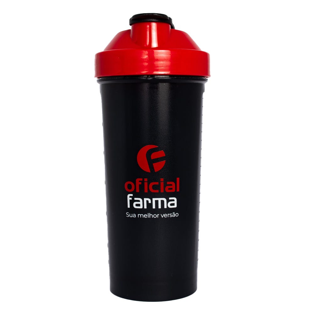 Coqueteleira Preta e Vermelha 600mL