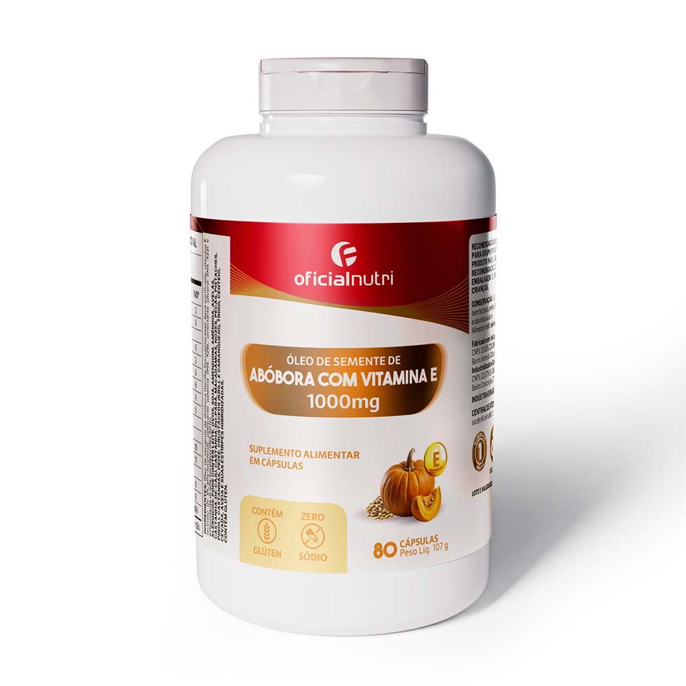 &Oacute;leo de Semente de Ab&oacute;bora com Vitamina E 1000mg