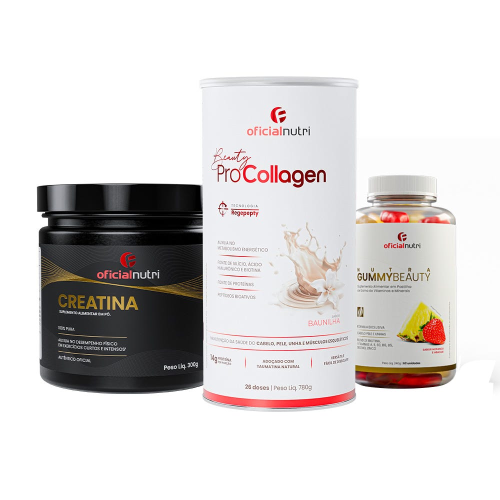 Gummy Beauty + Creatina Monohidratada 300g + Beauty Pro Collagen