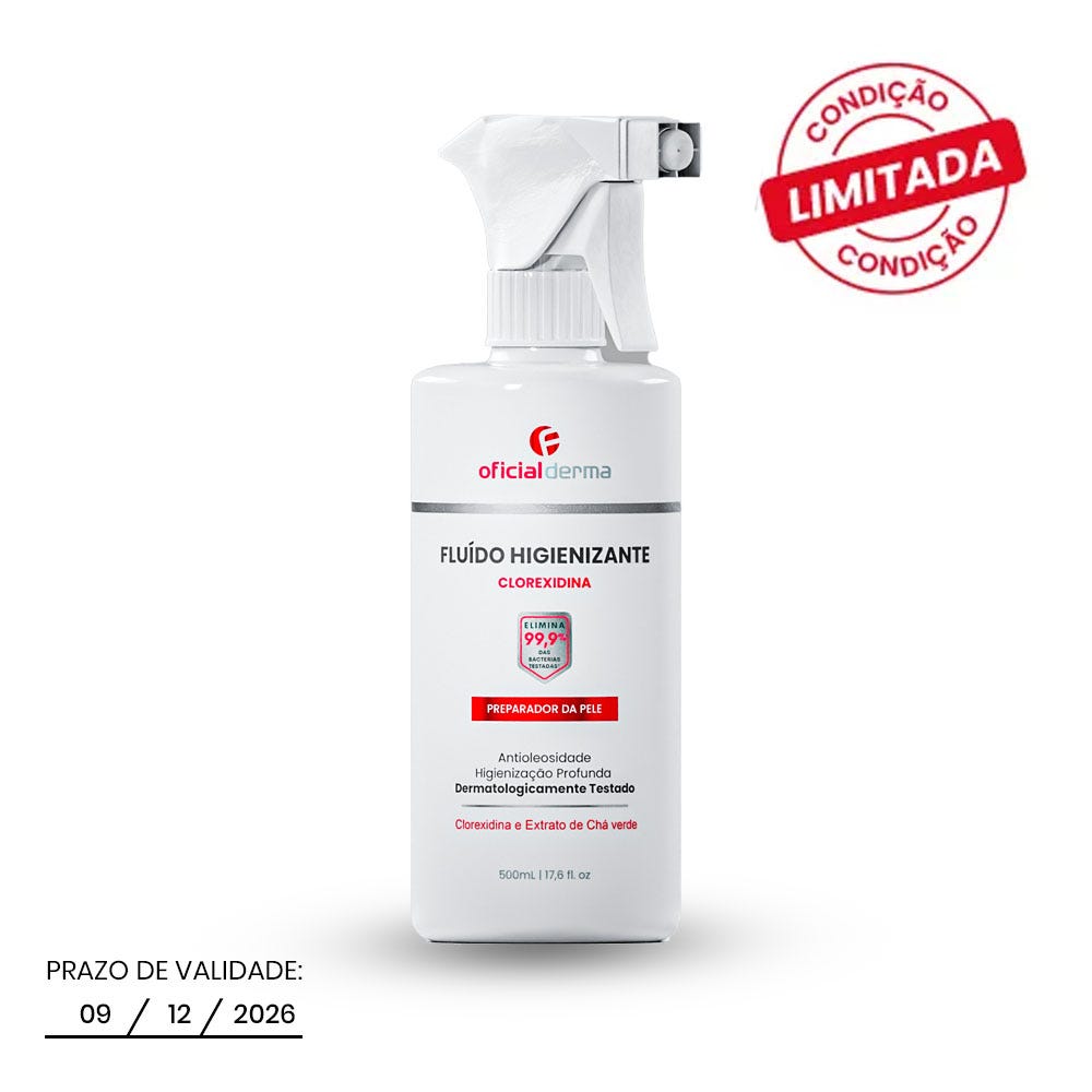 Flu&iacute;do Higienizante Antioleosidade Facial de Clorexidina 500mL