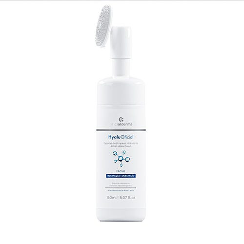 HyaluOficial Espuma de Limpeza Hidratante com &Aacute;cido Hialur&ocirc;nico 150mL 