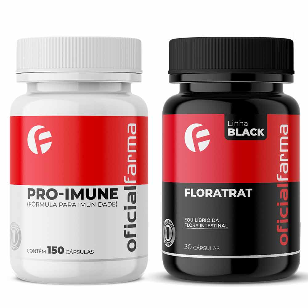 Pr&oacute;-Imune (F&oacute;rmula para Imunidade) 150 C&aacute;psulas + Floratrat black