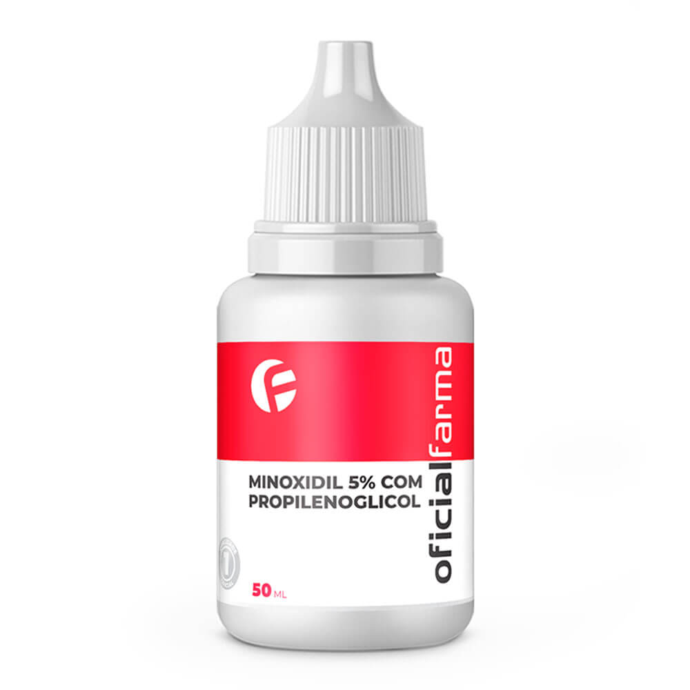 Minoxidil 5% Com Propilenoglicol 50mL - Lo&ccedil;&atilde;o Capilar