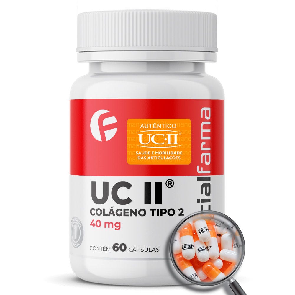 Uc II&reg; (Col&aacute;geno Tipo 2) 40mg 60 C&aacute;psulas com Selo de Autenticidade